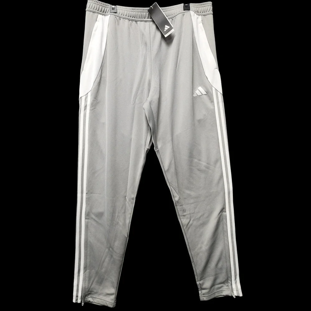 Adidas Tiro 24 Training Pants Mens 2XLT‎ Gray White 3 Stripe Tapered Joggers NEW
